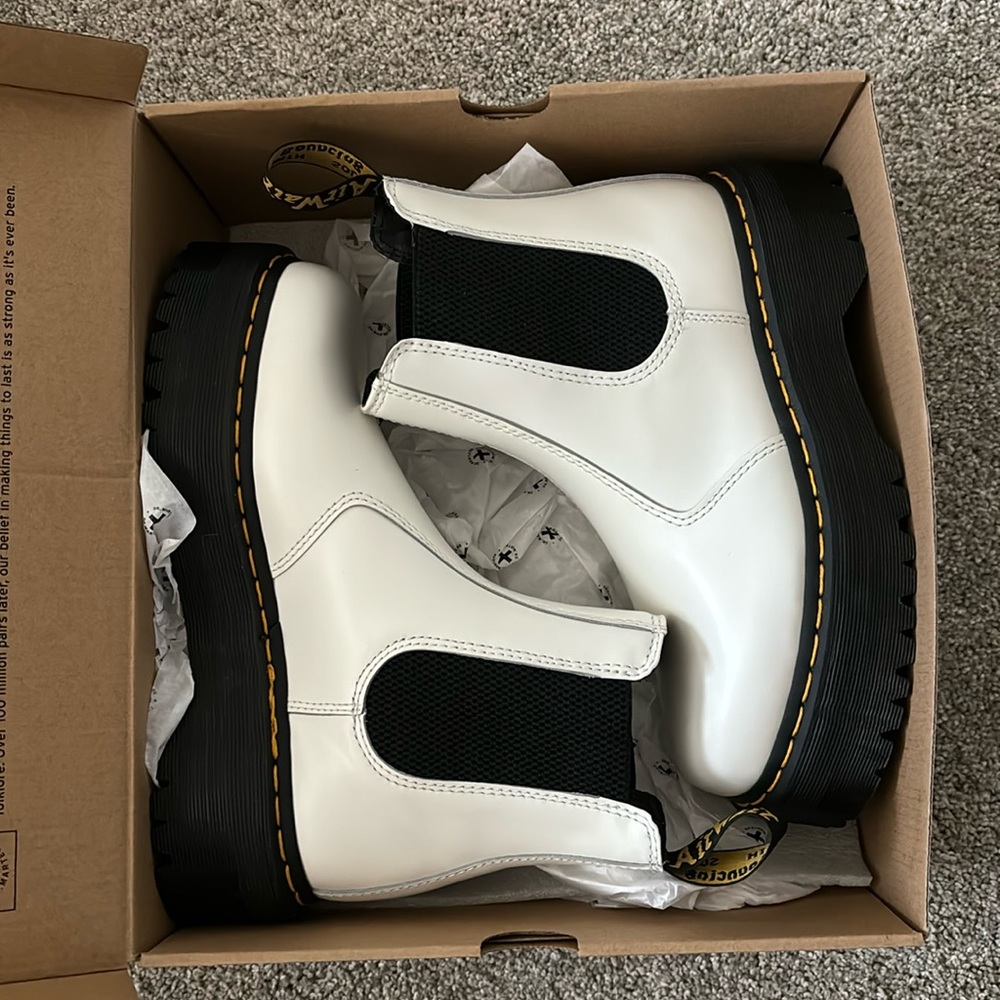 dr. martens chelsea platform boot